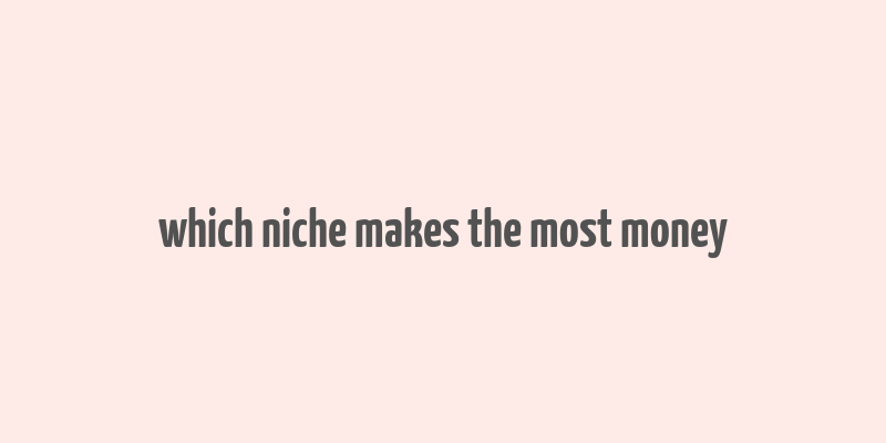 which niche makes the most money