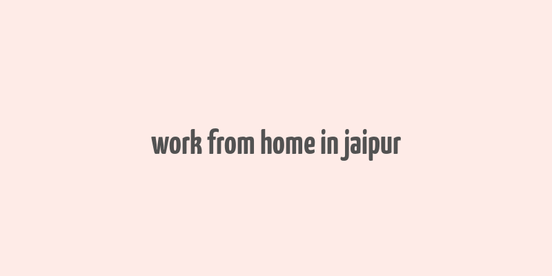 work from home in jaipur