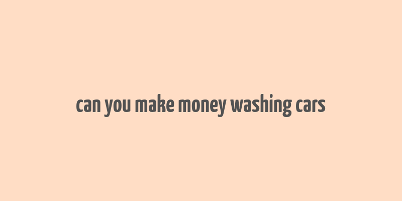 can you make money washing cars