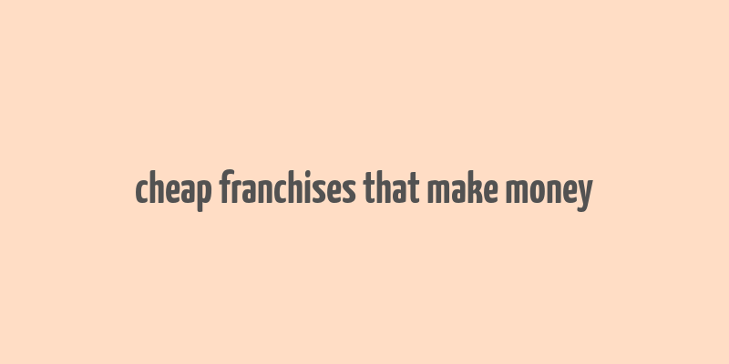 cheap franchises that make money