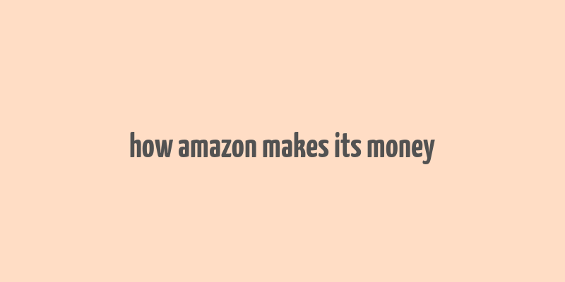 how amazon makes its money