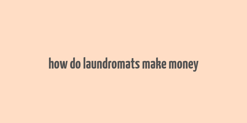 how do laundromats make money