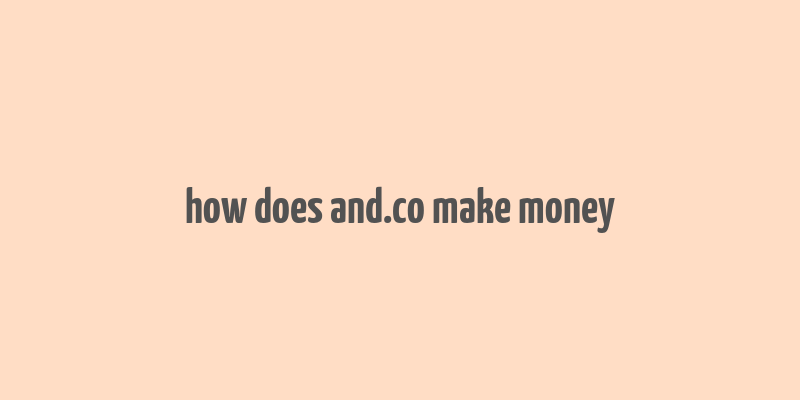 how does and.co make money