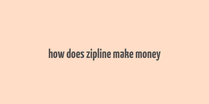 how does zipline make money