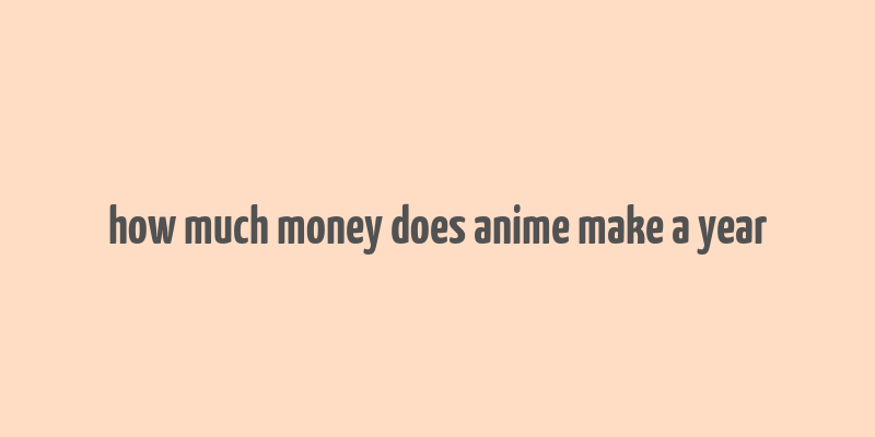 how much money does anime make a year