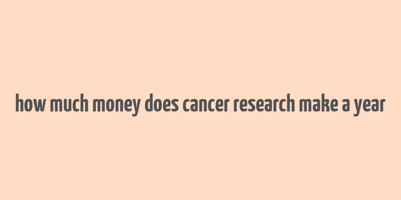 how much money does cancer research make a year