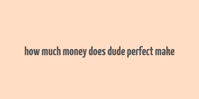 how much money does dude perfect make