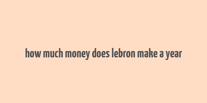 how much money does lebron make a year