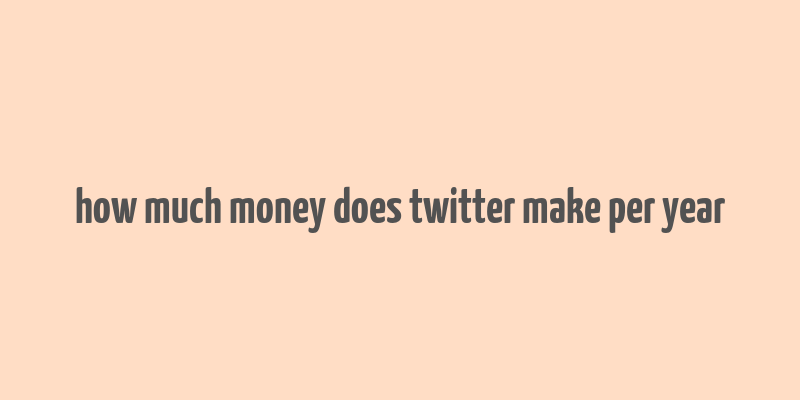 how much money does twitter make per year