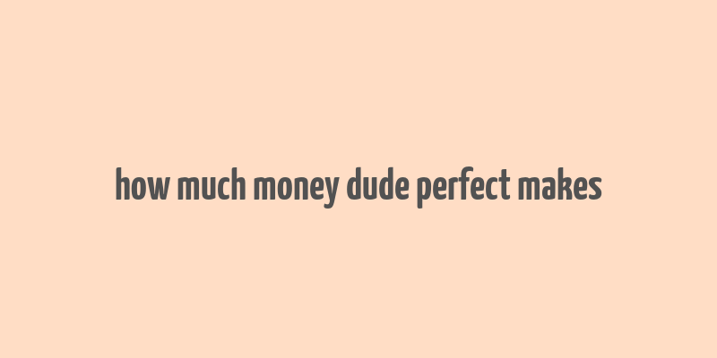 how much money dude perfect makes