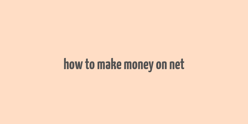 how to make money on net