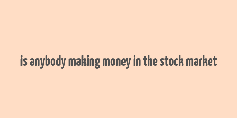 is anybody making money in the stock market