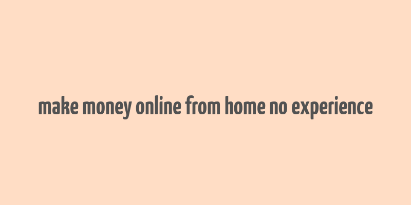 make money online from home no experience