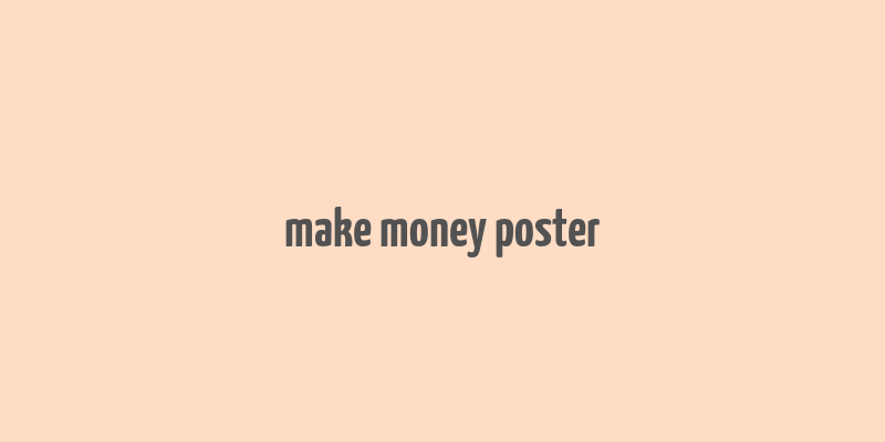 make money poster