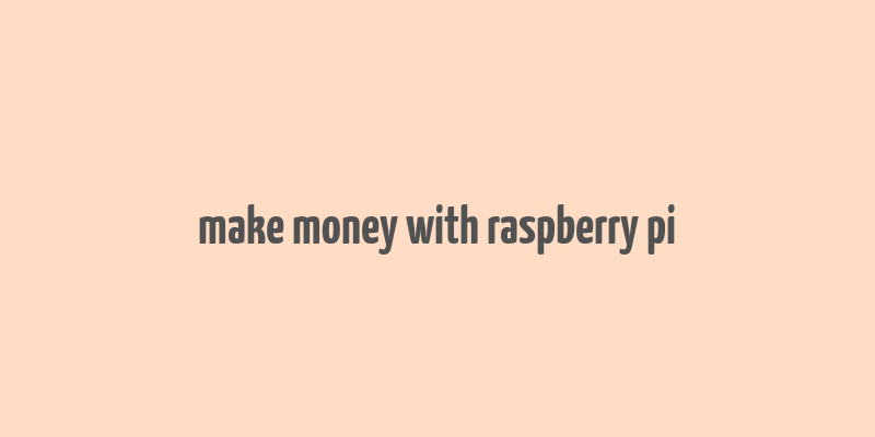 make money with raspberry pi