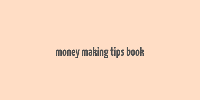 money making tips book