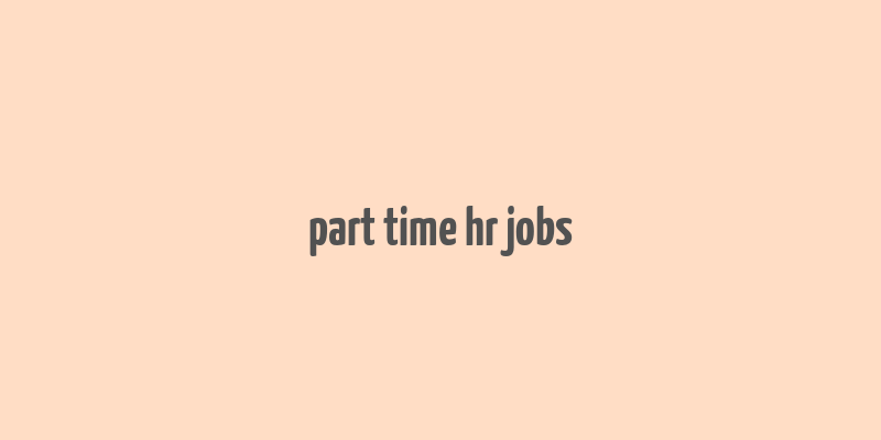 part time hr jobs