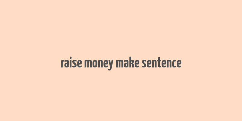 raise money make sentence