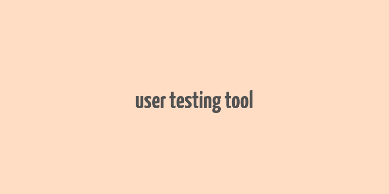 user testing tool