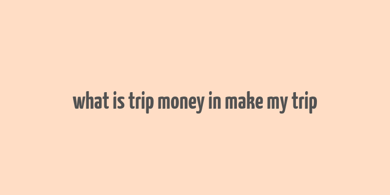 what is trip money in make my trip