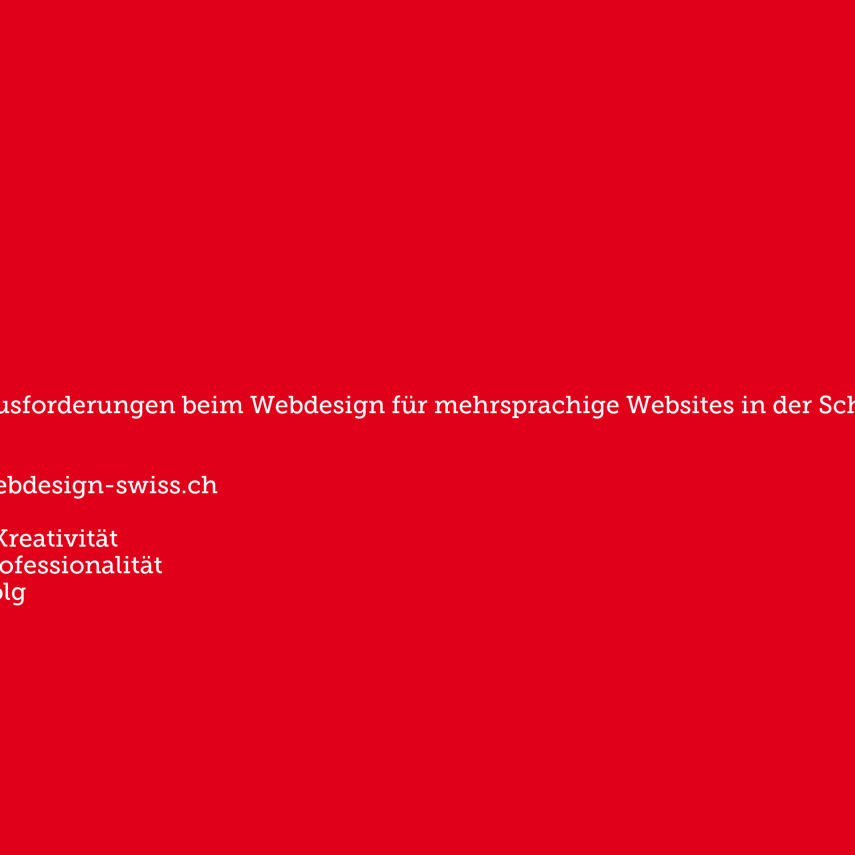 Herausforderungen beim Webdesign für mehrsprachige Websites in der Schweiz